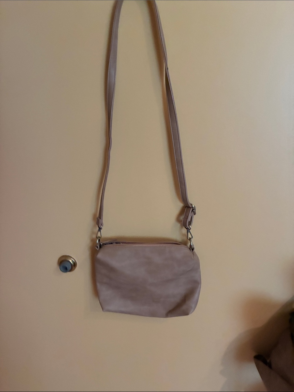 Minimal Taupe Crossbody Bag - Sleek Women's Shoulder Purse